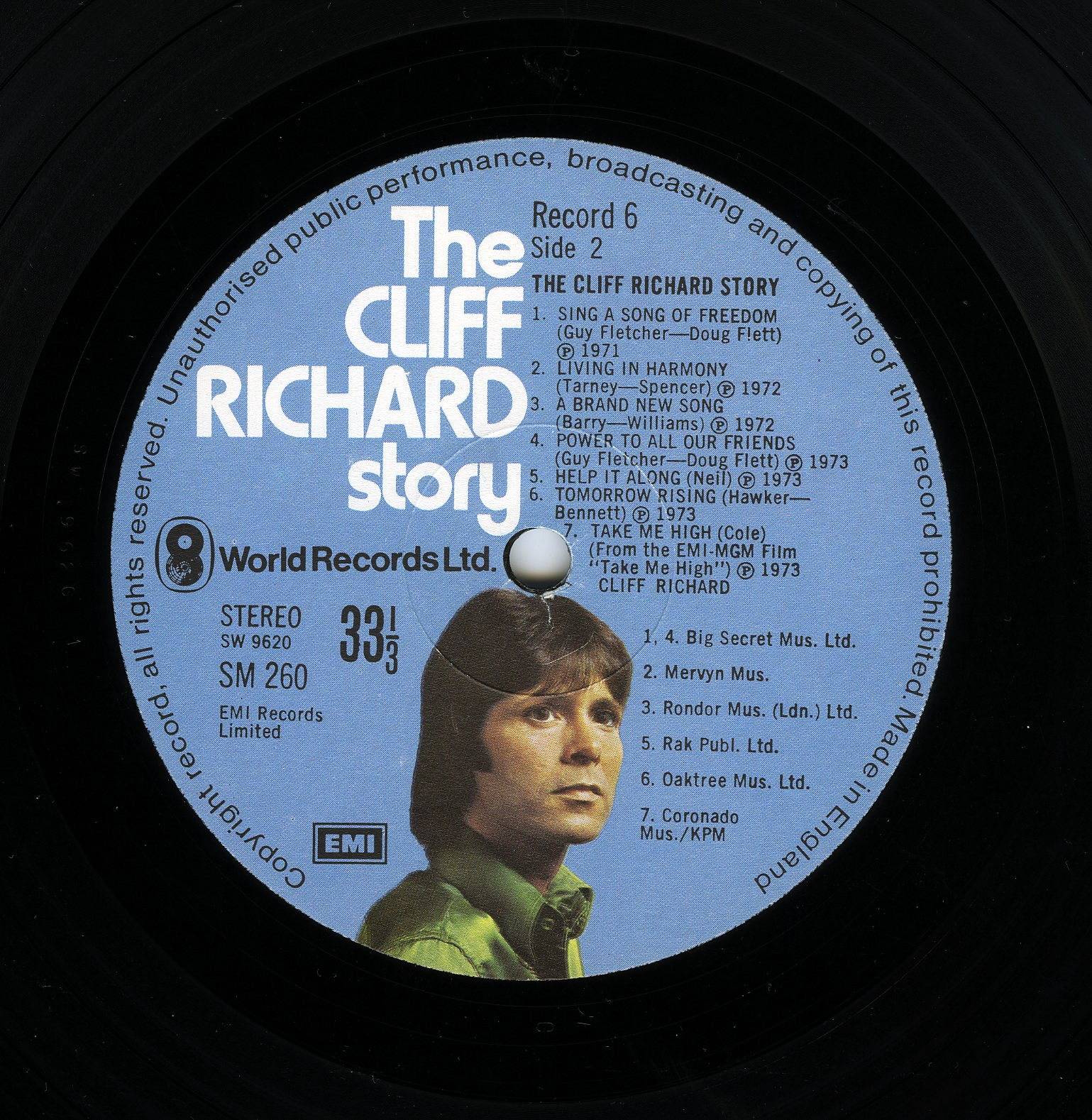 Cliff Richard The Cliff Richard Story [lp label l]